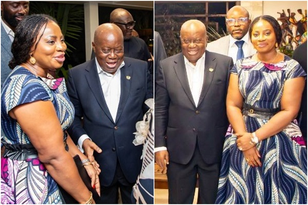 All smiles as Akufo-Addo meets Charlotte Osei