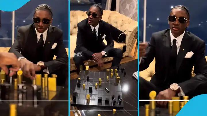 Cheddar’s Son Lincoln Flaunts His Expensive AP Wristwatch As He Plays Chess With His Rich Friends