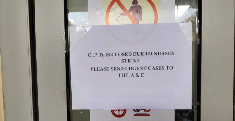Nurses Strike: Out-Patient Departments in Accra empty 