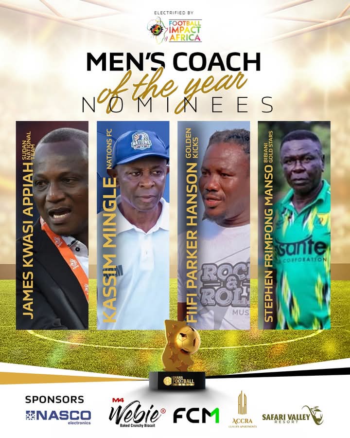 Ghana Football Awards: Kwesi Appiah, Frimpong Manso, & 2 others nominated for Coach of The Year