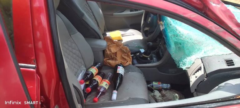 Suspected drunk driver involved in crash on Aburi-Madina highway