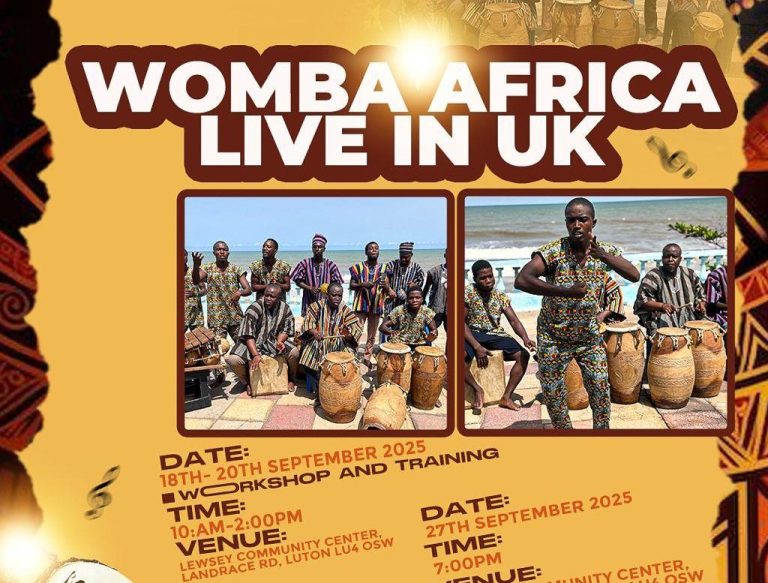 Womba Drumming and Dance set to dazzle UK audience with powerful rhythms and traditional moves