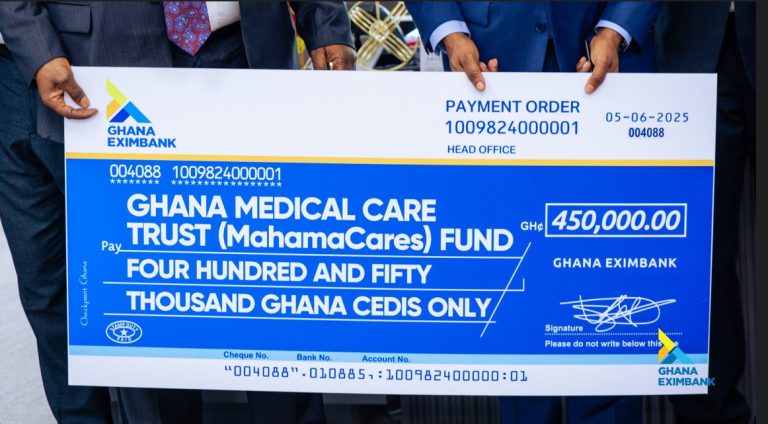 Senior Management of Ghana EXIM Bank donates GHS450k to ‘Mahama Cares’ programme