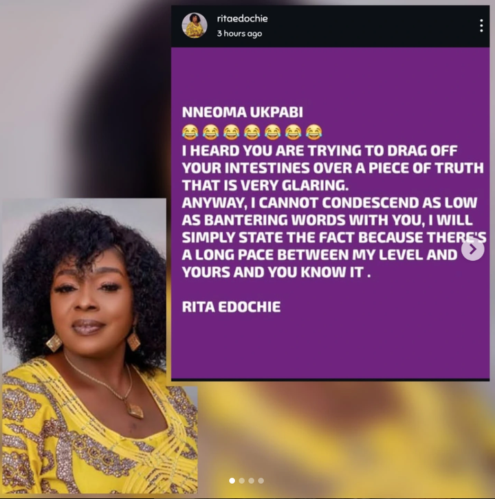 “You are a bad influence” — Actress, Rita Edochie fires back at colleague, Nneoma Ukpabi with damning claims and receipts