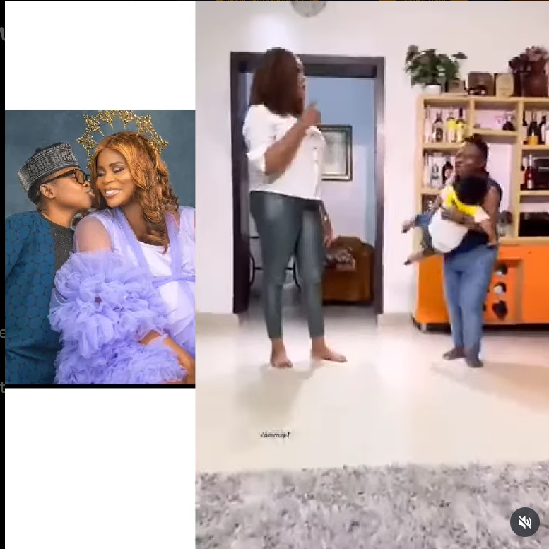 Veteran actor Chinedu Ikedieze and Wife Stephanie Promise shares lovely moment with their son
