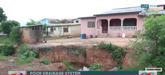 Residents cut off by uncompleted drainage system at Ablekuma Fanmilk