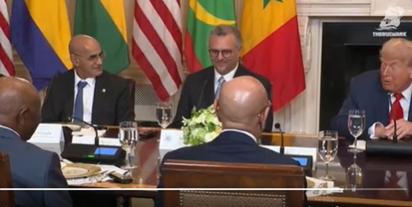 ‘Such good English. Where did you learn to speak so beautifully’? Trump asks Liberian President