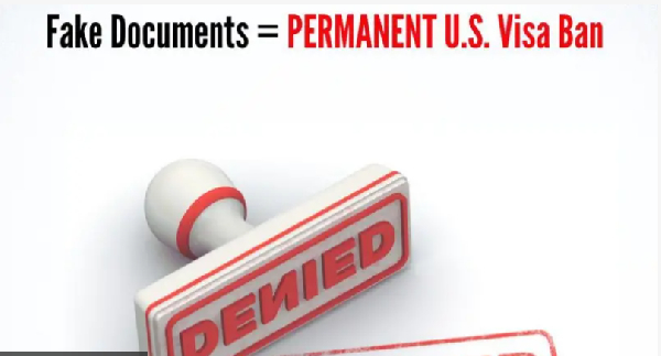 Fake documents, oda tins wey fit lead to life ban from di United States