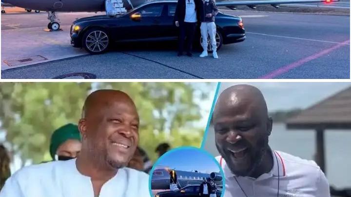 Father and son moments – Ibrahim Mahama and son turn heads with stylish airport Ohoto