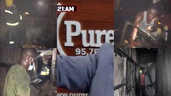 Dr. Kwaku Oteng As Fire Destroys Pure FM Studio in Kumasi