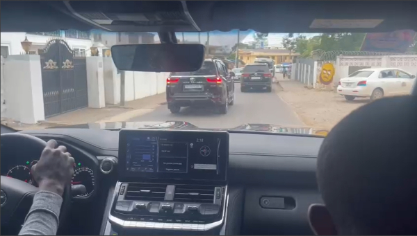 Watch as Minority MPs drive in long convoy to present petition on electoral violence to Mahama