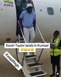 Watch how Kevin Taylor arrives Kumasi to face threats