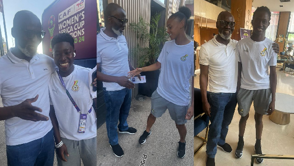 Gabby Otchere-Darko visits Black Queens ahead of Morocco semifinal