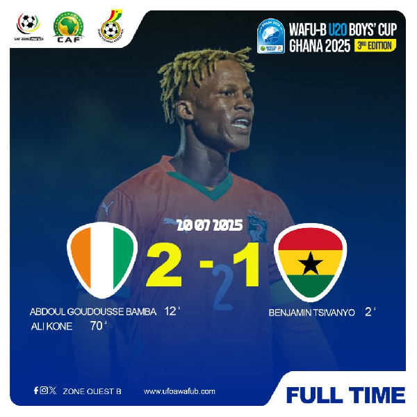 Ghana misses final after losing 2-1 to defending champions Ivory Coast