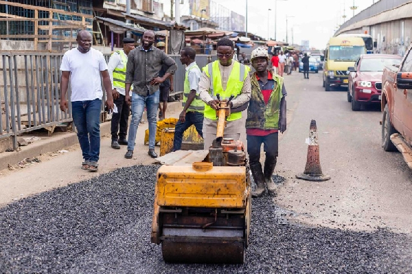 Awutu Senya East MCE kick-starts fix all potholes in Kasoa