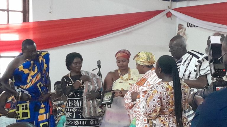 Vice President Prof Opoku-Agyemang pays courtesy call on Oguaamanhen  