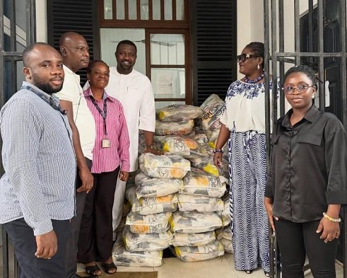 John Dumelo donates 500 bags of rice to University of Ghana to support student welfare