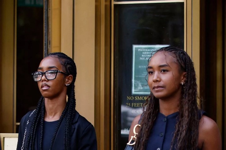 Diddy’s young daughters seen leaving court as rapper avoids life behind bars