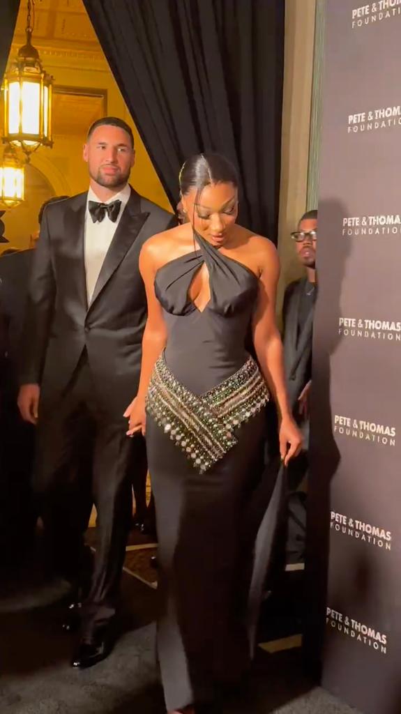 Rapper Megan Thee Stallion breaks silence on romance with NBA star Klay Thompson at inaugural benefit gala