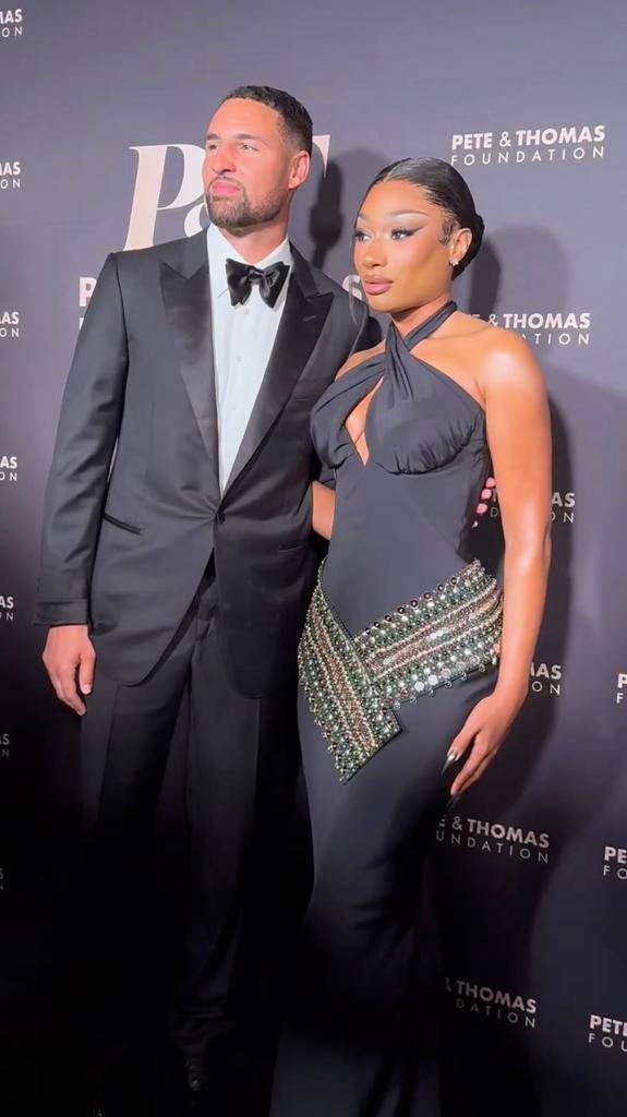 Rapper Megan Thee Stallion breaks silence on romance with NBA star Klay Thompson at inaugural benefit gala