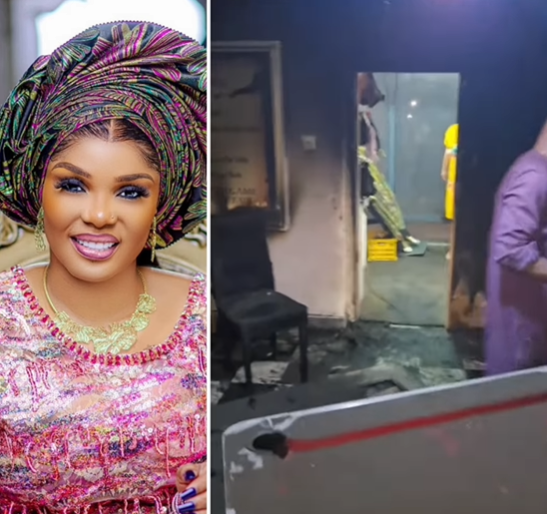 Actress Iyabo Ojo?s office gutted by fire (video)