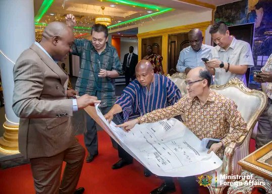 Chinese Ambassador To Ghana Inspects Land For The Construction Of An Ultramodern Market