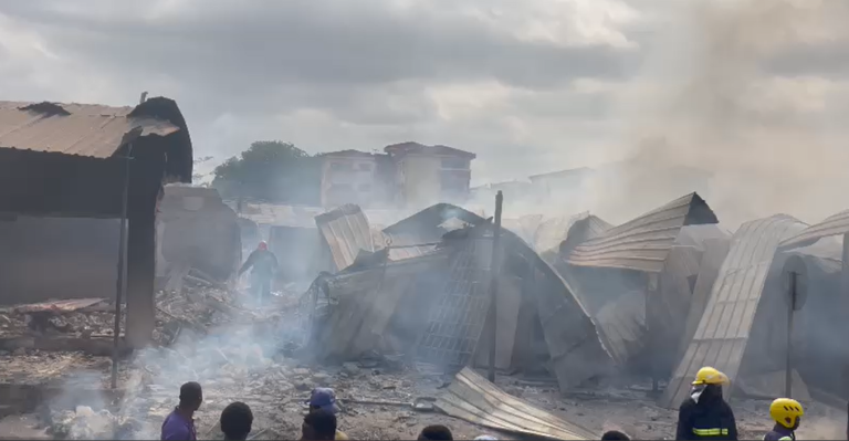 Fire destroys multiple structures at Madina Redco
