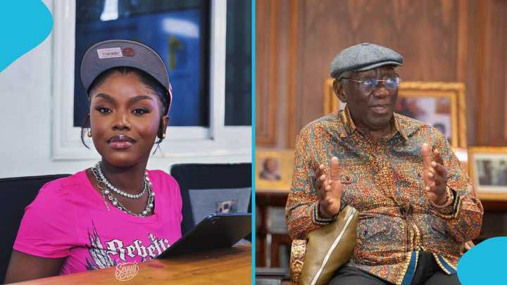 Former President Kufuor Blushes As Gyakie Serenades Him in Video: “Gentle Giant Melt”