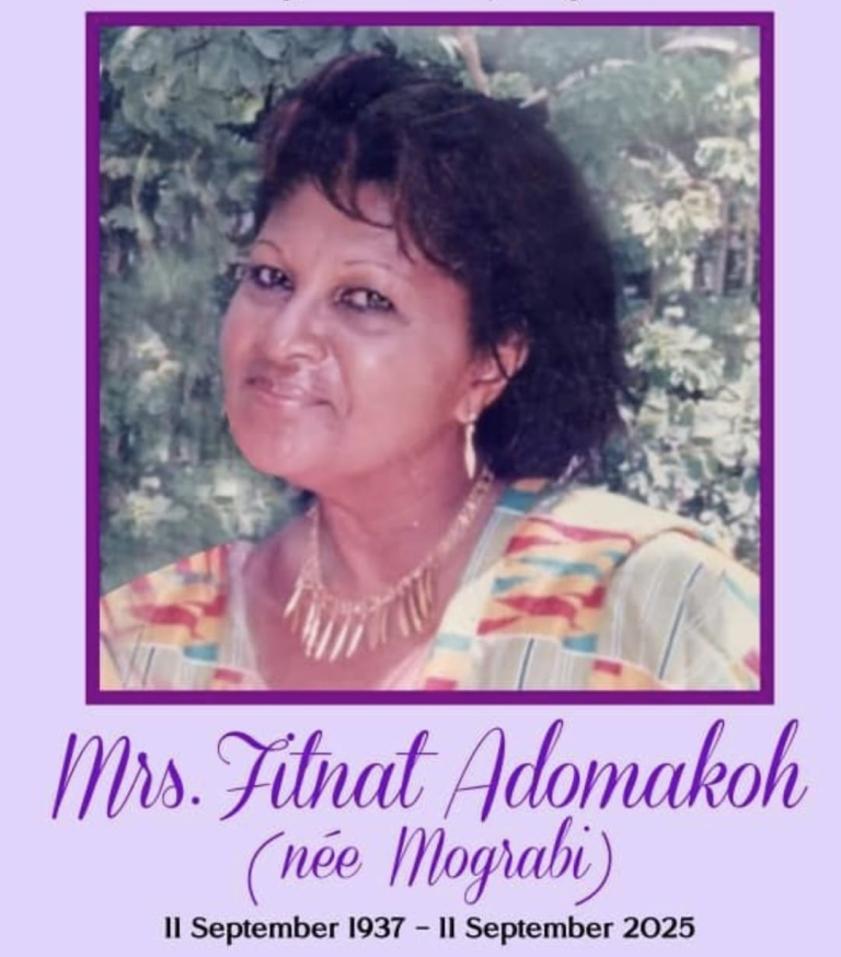 Mrs Fitnat Adomakoh (née Mograbi)