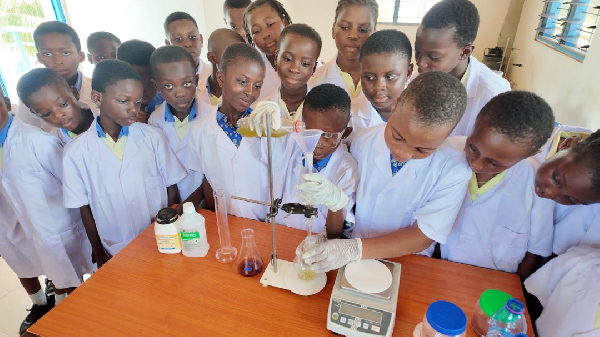 Pupils at Divine Mission Academy turn hibiscus, scent leaf, and wastewater into science innovations