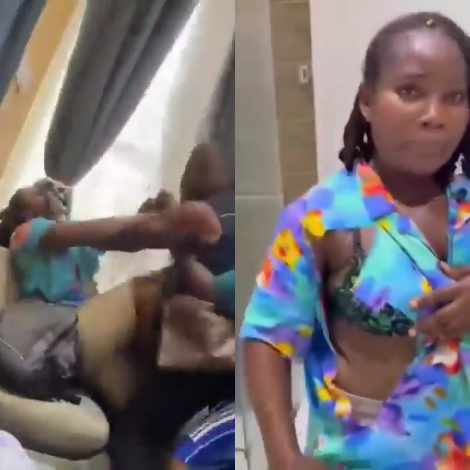 Fight allegedly between a male Nollywood producer and a female crew member breaks out on movie set (video)
