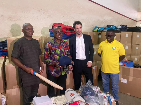 Ghana Cricket Association receives cricket equipment’s from the British Council