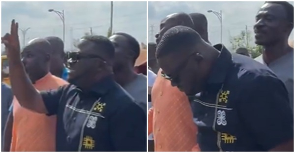 Watch the moment Ashanti Regional Minister ‘bowed’ to Akufo-Addo’s portrait
