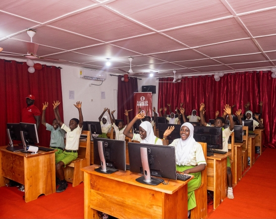Telecel Ghana employees renovate ICT centre for Achiase District