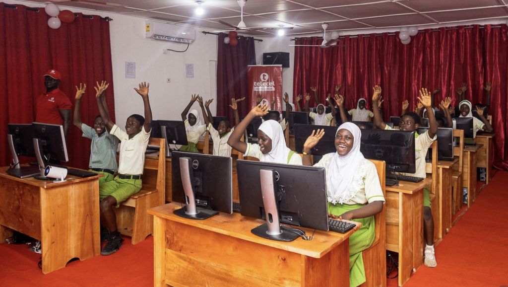 Telecel Ghana employees hand over renovated IT centre to Achiase District