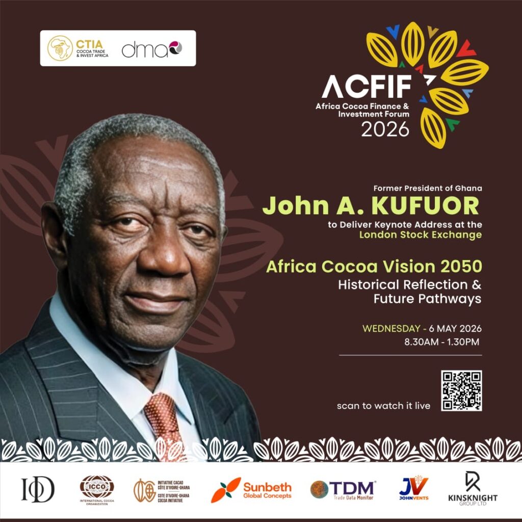 Former President Kufuor calls for structural transformation of Africa’s cocoa economy