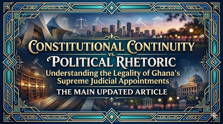 Constitutional Continuity vs. Political Rhetoric: Understanding the Legality of Ghana’s Supreme Judicial Appointments