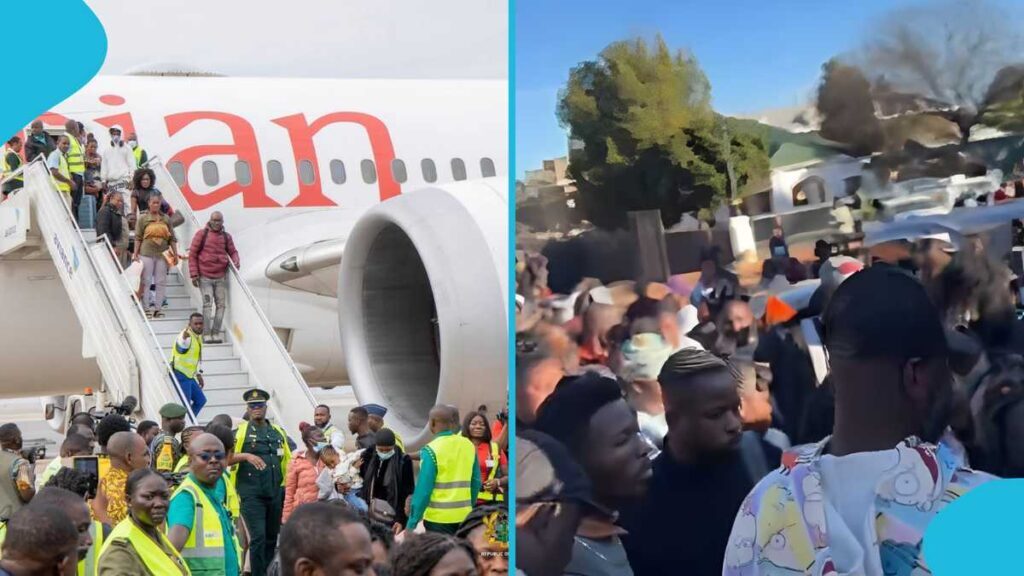 Second Batch of Ghanaian Evacuees From SA Gather at the Embassy