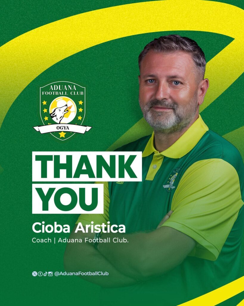 Aduana FC part ways with head coach Cioba Aristica