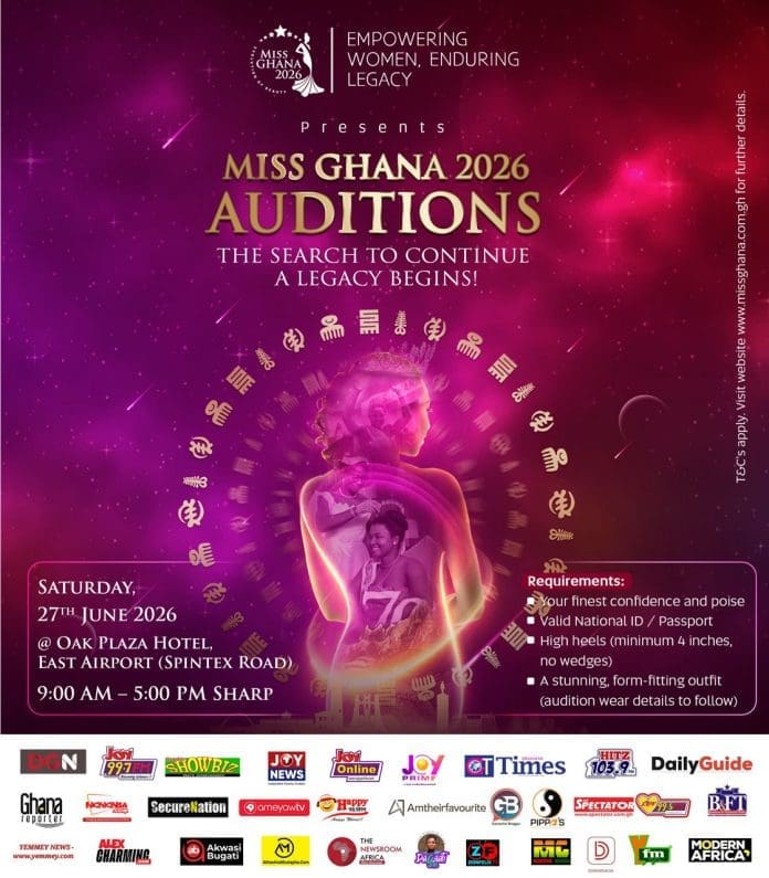 Miss Ghana 2026 Auditions Set for Saturday, June 27