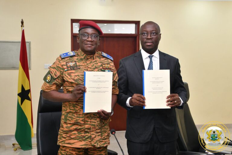 Ghana, Burkina Faso sign Defence Pact to secure cross-border trade routes