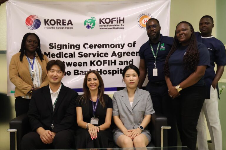 KOFIH, Bank Hospital sign agreement to improve healthcare access for Koreans in Ghana