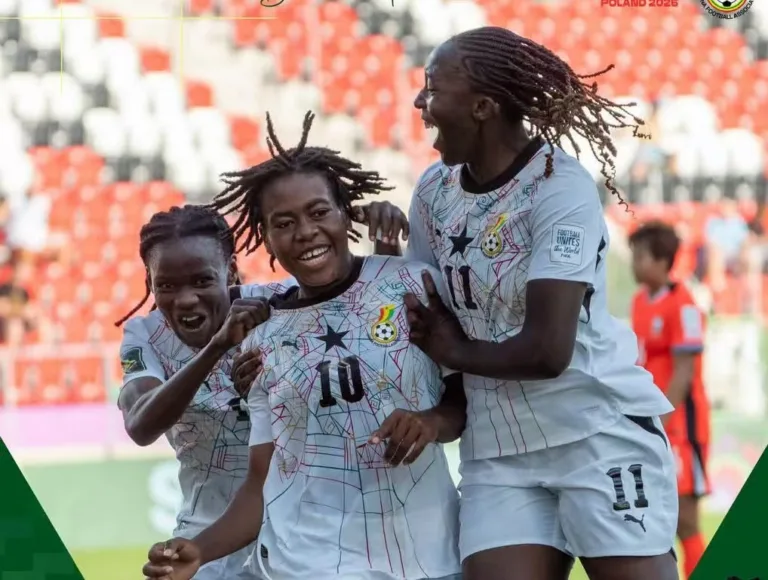 FIFA U20 WWC: Kurt Okraku reacts after 3-1 victory for Black Princesses vs. Korea PR