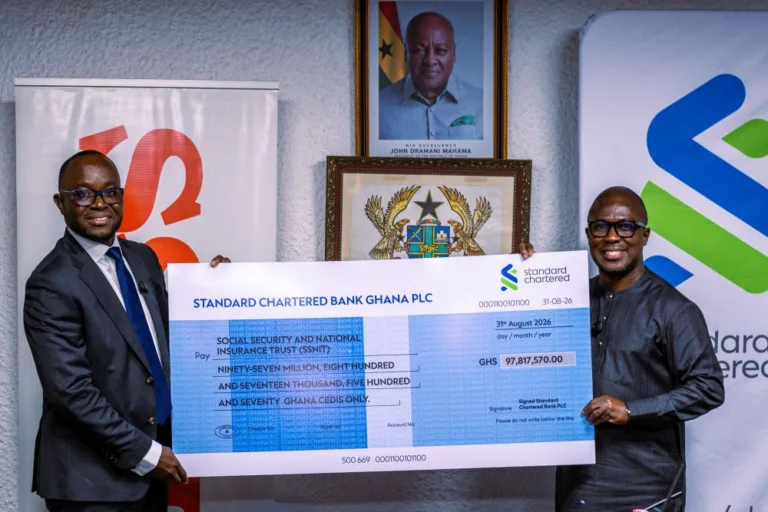 Standard Chartered pays GH¢97.8m dividend to SSNIT
