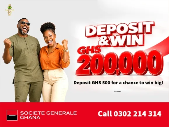 Societe Generale Ghana launches ‘Deposit and Win Promo’ with GH¢200,000 cash prize up for grabs