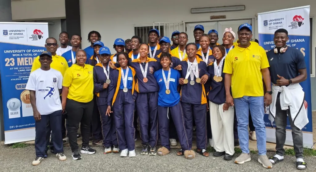 Team University of Ghana wins 23 medals at 2026 FASU Games 