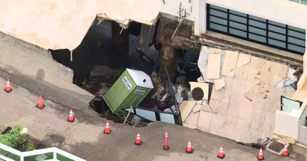 Nicolas Cage’s driveway collapses as sinkhole opens up at his Malibu home