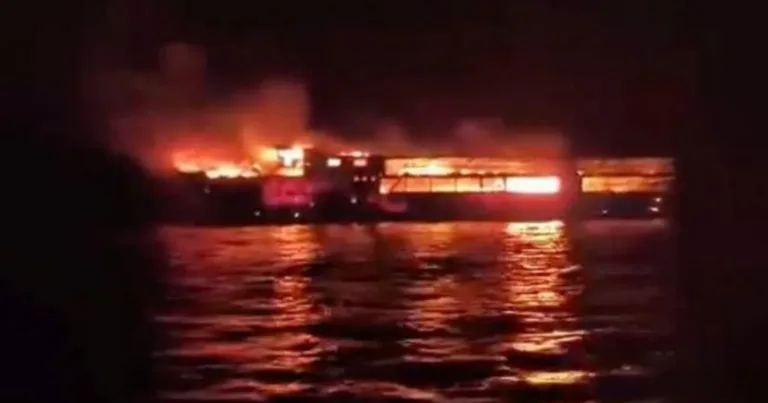 Five dead and 86 missing as ‘heartbreaking’ fire breaks out on Philippines ferry
