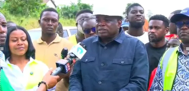 Agbodza inspects neglected Kwabenya-Berekuso-Kitase road