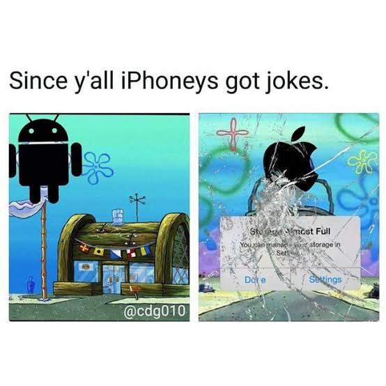 Here are 6 Funny Android VS Iphone memes that may make you laugh. Opinion.  